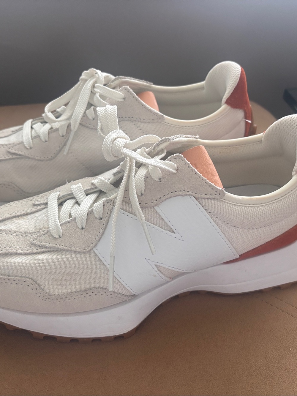 New Balance 327 Womens 8.5 Sea Salt Rust Oxide Suede Sneakers WS327RA - Picture 2 of 13